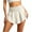 White, variant on ZZwxWA Womens Solid Color Shorts Yoga Wear Fitness Sports Tennis High-Waisted Double-Layer Shorts Summer Athletic Short Pants with Pocket