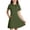 Olive Green, variant on QSAWXQZ Girls' Short Sleeve Dress with Pockets Lapel Collar Quarter Button A Line Mini Dress for Casual 7-8 Years