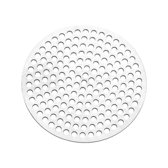 Uxcell 2" Diameter 304 Stainless Steel Perforated Sheet, 1 Pcs 0.08" Hole 19GA Expanded Metal Mesh Round Slices Plate Screen Decorative Meshes for Ventilation Grill Smoking, Silver Tone
