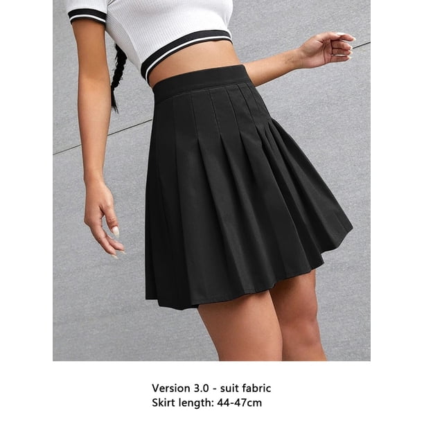 Minifalda plisada lisa de cintura alta de estilo pijo para mujer, falda acampanada blanca bonita de moda coreana de verano y primavera, ropa de falda Y2k Tan Jianjun unisex