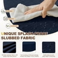 thumbnail image 4 of Indoor Chair Cushions for Dining Chairs, D-Shaped Chair Pads with Ties, Non Slip Dining Chair Cushions, 17" x 16" x 2.5", Navy, 6 Pack, 4 of 14