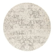 Jaipur Living Alonsa Abstract Gray White Round Area Rug 6'X6'