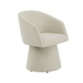 thumbnail image 4 of CHITA Swivel Dining Chair, Modern Upholstered Dining Room Chairs for Kitchen Island, Fabric in Linen, 4 of 15