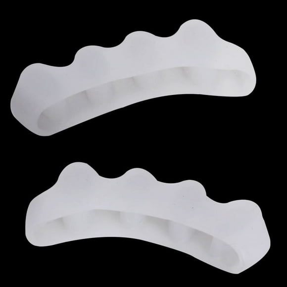 Hallux Valgus Toe Spacer [6x], Enhanced Silicone, Soft Gel Silicone, Toe Spacer, For Women and Men Instant Pain Relief Toe Spacers (white)