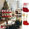 thumbnail image 5 of Mini Christmas Stockings, Denbek Set Of 12 Christmas Knitted Stockings | Multi-Use Candy Bags, Utensil Holders & Tree Ornaments For Holiday Decor, Christmas Decorations Indoor, 5 of 8