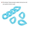 thumbnail image 4 of Unique Bargains Acrylic Link Rings, 35mm Quick Linking C-Clips Hooks for DIY Blue 16Pack, 4 of 5