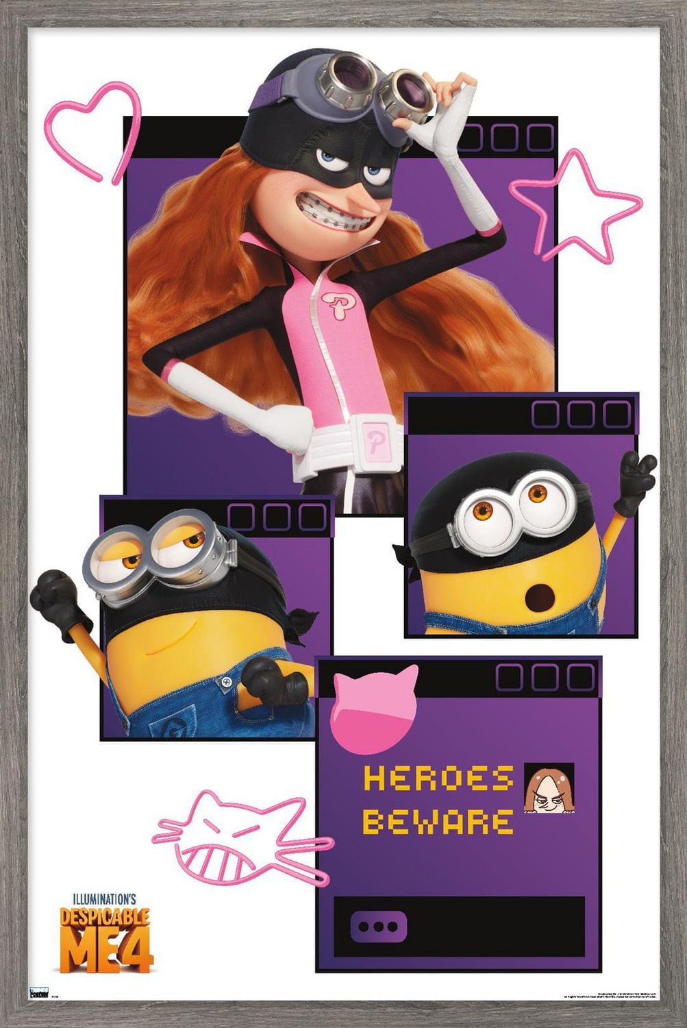 Illumination Despicable Me 4 - Heroes Beware Wall Poster, 22.375" x 34"