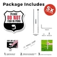 thumbnail image 3 of Please Do Not Fish In Pond (5 Pack) 12 inch X 12 inch Shield Shaped Commercial Grade Plastic Signs with Aluminum Mounting Stakes Weather Resistant Made in the USA, 3 of 8