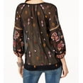thumbnail image 2 of INC Womens Embroidered Peasant Top, 2 of 2