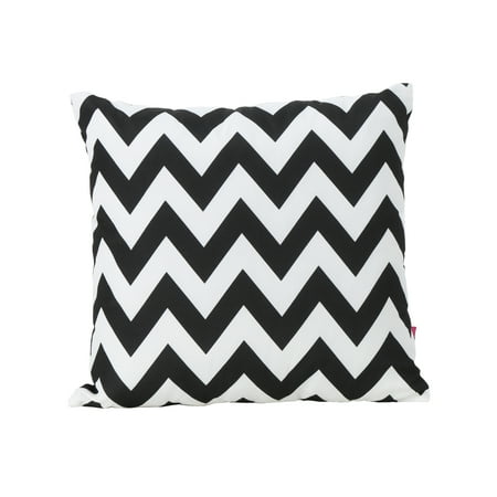 Embry Outdoor Water Resistant Square Throw Pillow Black And White Embry Outdoor Water Resistant Square Throw Pillow Black And White Chevron
