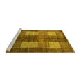 thumbnail image 2 of Ahgly Company Machine Washable Indoor Rectangle Abstract Yellow Modern Area Rugs, 3' x 5', 2 of 4