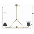 thumbnail image 3 of XAV-B9302-VG Crystorama Lighting Xavier - 2 Light Chandelier In Modern Style-15 Inches Tall and 42 Inches Wide-Vibrant Gold Finish, 3 of 8