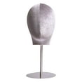 thumbnail image 2 of Toysmith Manikin Head Hat Display Head Display Hair Hats and Hairpieces Metal Base Multipurpose for Headphones Glasses Jewelry Scarves gray velvet, 2 of 9