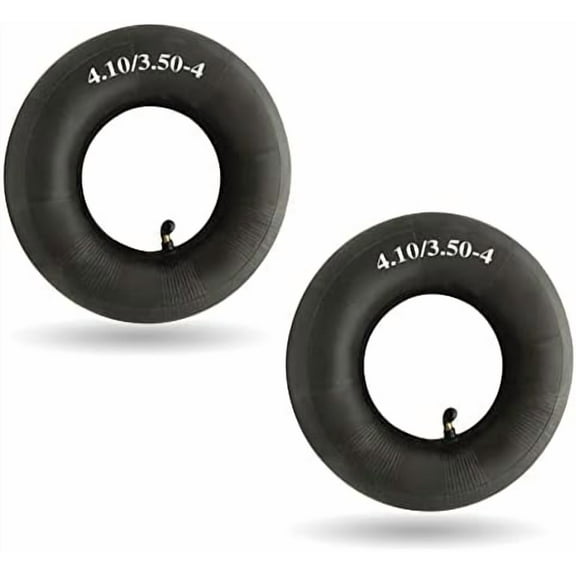 4.10/3.50-4 Inner Tube Tire 4.1/3.5-4 Heavy Duty Replacement Inner Tube For Hand Trucks, Dollies, Wheelbarrows, Tractors, Lawn Mowers, Trailers and More - 4.10 3.50-4 Tire Tube (2-Pack)