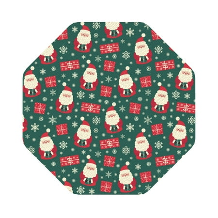 

Adobk Santa Claus Print Leather Coasters for Drinks(6 Pack) Durable Drink Coasters Set Luxurious Home Décor and Housewarming Gift Octagon