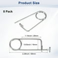 thumbnail image 3 of Uxcell 8-Pack Pin de Seguridad de Pasador en Forma de Broche, Pines de Acero Inoxidable M2x29, Sujetadores de Broche de Bloqueo Rápido, Clips Retenedores Pesados, 3 of 7