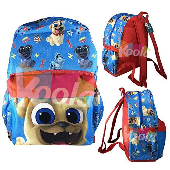 New Disney/'s Puppy Dog Pals 12/'/' Toddler Size Book Backpack Side Pocket Licensed