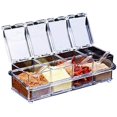 thumbnail image 1 of Caja de condimentos, tarro de almacenamiento, caja de plástico multifuncional transparente para condimentos con tapa, cuchara que puede contener condimentos, 1 of 5