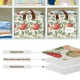 thumbnail image 4 of Yayeee Foldable Storage Basket for Shelves with Handles Set of 2 Waterproof Cloth Bins, Beige Apple Pattern, 4 of 7