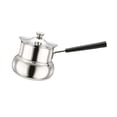 thumbnail image 3 of Cafetera,Cafetera turca Calentador de leche Universal,Olla calentadora de mantequillas de acero inoxidable para viajes,Cafetera con asa Hogar Oficina Cocina,Portátil pequeña Cacerola, 3 of 8