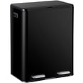 thumbnail image 6 of HomGarden 16 Gallon Dual Compartment Trash Can Stainless Steel Step Garbage Can Home Kitchen, Black, 6 of 12