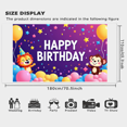 thumbnail image 4 of Happy Birthday Cartoon Photo Booth Backdrop Banner for Kids Party Decorations Event Celebration Background Entertaining Setting colorful fun atmosphere, 4 of 4