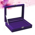thumbnail image 2 of OUSITAID Jewelry Ring Jewellery Display Storage Box Jewelry Holder Storage Organizer (Purple), 2 of 7