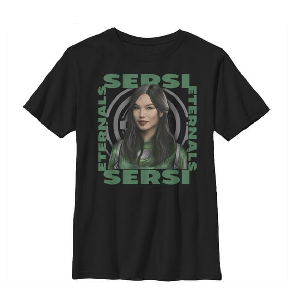 Boy's Marvel Eternals Sersi Hero Box  Graphic Tee Black X Small