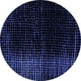 thumbnail image 1 of Ahgly Company Machine Washable Indoor Round Abstract Blue Modern Area Rugs, 4' Round, 1 of 4