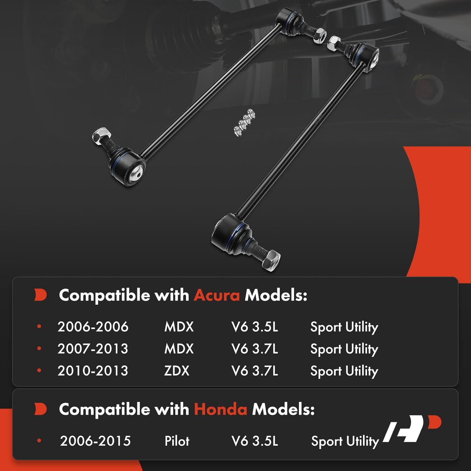 A-Premium 2x Front Sway Bar Links Stabilizer Bar Links, Compatible with Honda Pilot 2006-2015 & Acura MDX 2006-2013, ZDX 2010-2013, Replace # K750124