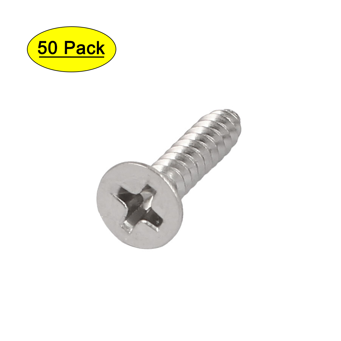 M3.5x19mm 316 Stainless Steel Countersunk Self Tapping Screws 50pcs