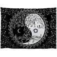 thumbnail image 2 of Árbol de la vida Tapiz Hippie Blanco y negro Tapiz Colgante de pared Estética Yin Yang Tapiz Arte de la pared Decoración para el hogar Dormitorio Sala de estar Dormitorio Ormromra ZJWJ508, 2 of 5
