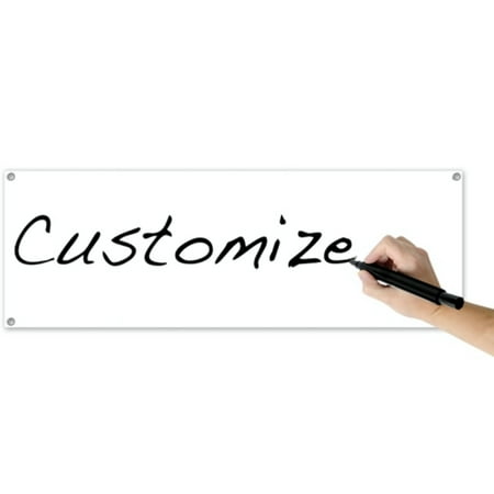 Club Pack Of 12 White Customizable Banner Sign Party Decorations 5