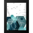 thumbnail image 2 of Urban Epiphany 11x14 Black Modern Framed Museum Art Print Titled - Aqua Abstract 2, 2 of 5