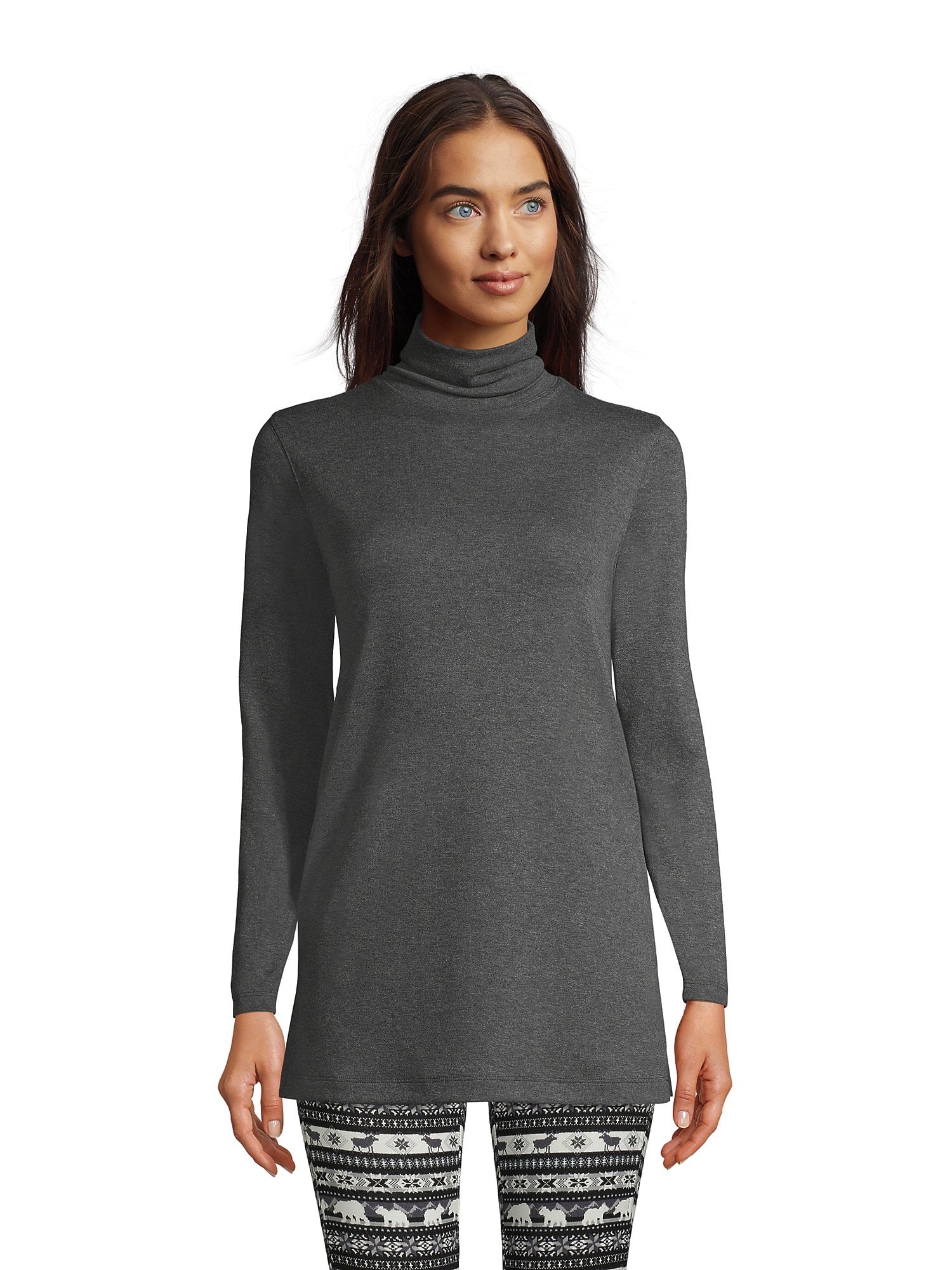 Petite Supima Cotton Turtleneck Tunic 