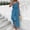 Blue, variant on Women's Pants Solid Color Buttoned Cropped Wide Leg Elastic Waist Bodysuit White M
