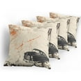 thumbnail image 5 of Ambesonne Vintage Throw Pillow Cover 4 Pack, Old Fashioned Car Art, 20", Beige Black, 5 of 7