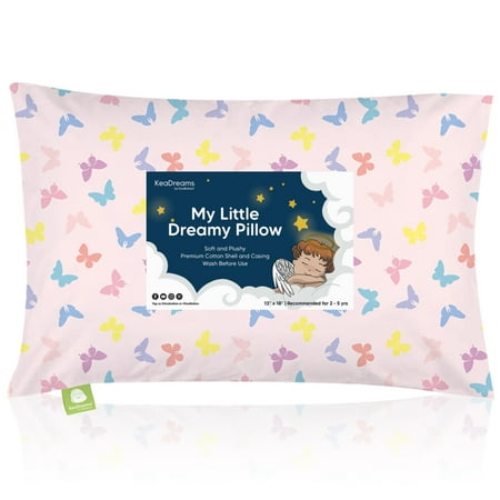 UPC: 0810019223266 | KeaBabies Toddler Pillow with Pillowcase 13X18 Kids Travel Pillows for Sleeping (Flutter)