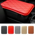 thumbnail image 4 of Car Armrest Waterproof Pad Center Console Seat Box Mat Cushion Scratch-Resistant Leather Universal Guard Auto Interior Accessory Brown, 4 of 9