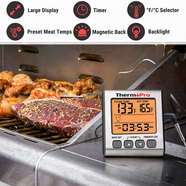 ThermoPro Infrared Rectangle Grill Thermometer in the Grill