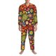 thumbnail image 3 of Balery Hippie Peace Love Pijama para Hombre de Dos Piezas con Manga Larga, Conjunto de Dormir y Descanso Suave con Bolsillos-Large, 3 of 7