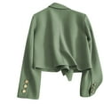thumbnail image 4 of Dealovy Women Cropped Blazers Casual Long Sleeve Jackets Double Breasted Formal Jacket Blazer Outfits, 4 of 4