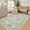 Beige, variant on Assaile 5 x 7 ft Polyester Pearl Velvet Black Rectangular Hallway Bathroom Entryway Kitchen Office Foldable Flower Printed Modern Washable Area Rug