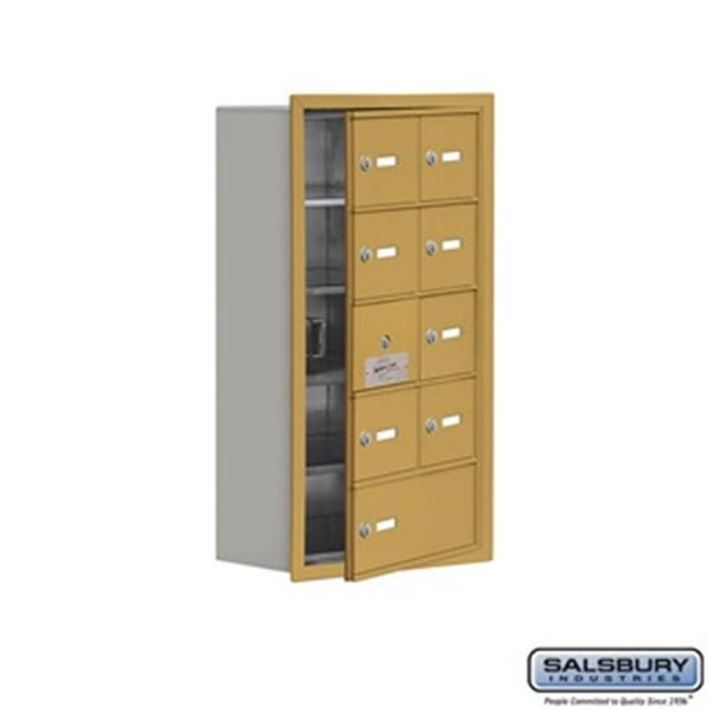 SalsburyIndustries 19158-09GRK Cell Phone Storage Locker With Front Access Panel - 5 Door High Unit, Gold