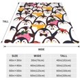 thumbnail image 3 of Cute Penguin Throw Blanket, Penguin Flannel Blanket Home Decor Perfect for Bed and Sofa Blankets for All Season Microfiber Durable Couch Blankets (60x50inch), 3 of 6