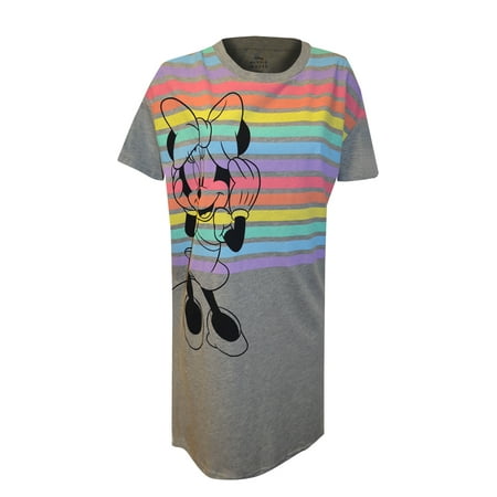 

MJC Women s Disney s Minnie Mouse Rainbow Night Shirt (Medium)
