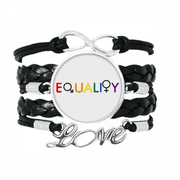 Diversification Differentiation Identity Rainbow Equality Bracelet Love Accessory Twisted Leather Knitting Rope Wristband