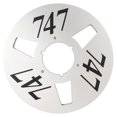 thumbnail image 1 of 1/4 10 Inch Empty Tape Reel 3 Hole Aluminum Alloy Universal Open Reel Sound Tape Empty Reel Opening Machine Part Silver, 1 of 5