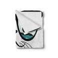 thumbnail image 2 of Animal Soft Flannel Fleece Blanket, Hipster Cat and Palms Ship Ocean Reflection Summer Time Image Art Print, Cozy Plush for Indoor and Outdoor Use, 50" x 70", Almond Green Black Teal, by Ambesonne, 2 of 6