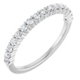 thumbnail image 2 of 14k White Gold Round 1.7mm 0.33 Dwt Si2-si3 1/3 Dwt Diamond Anniversary Band Ring -- Size 6.5 Anniversary Ring for Women, 2 of 2